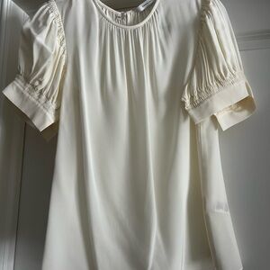 NWT Rebecca Taylor Cream Puff Sleeve Blouse
